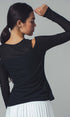 Urban Daizy Layered Ribbed Knit Off-Shoulder Long Sleeve Top Black Tank Top - Women's (UDZ-TP-00229) – alternate view 5