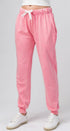 Urban Daizy Mineral Wash Cotton Blend Jogger Sweatpants BUBBLEGUM PINK Lounge Sweatpants/Joggers - Women's (TNPT0005-BUBBLEGUM PINK) – alternate view