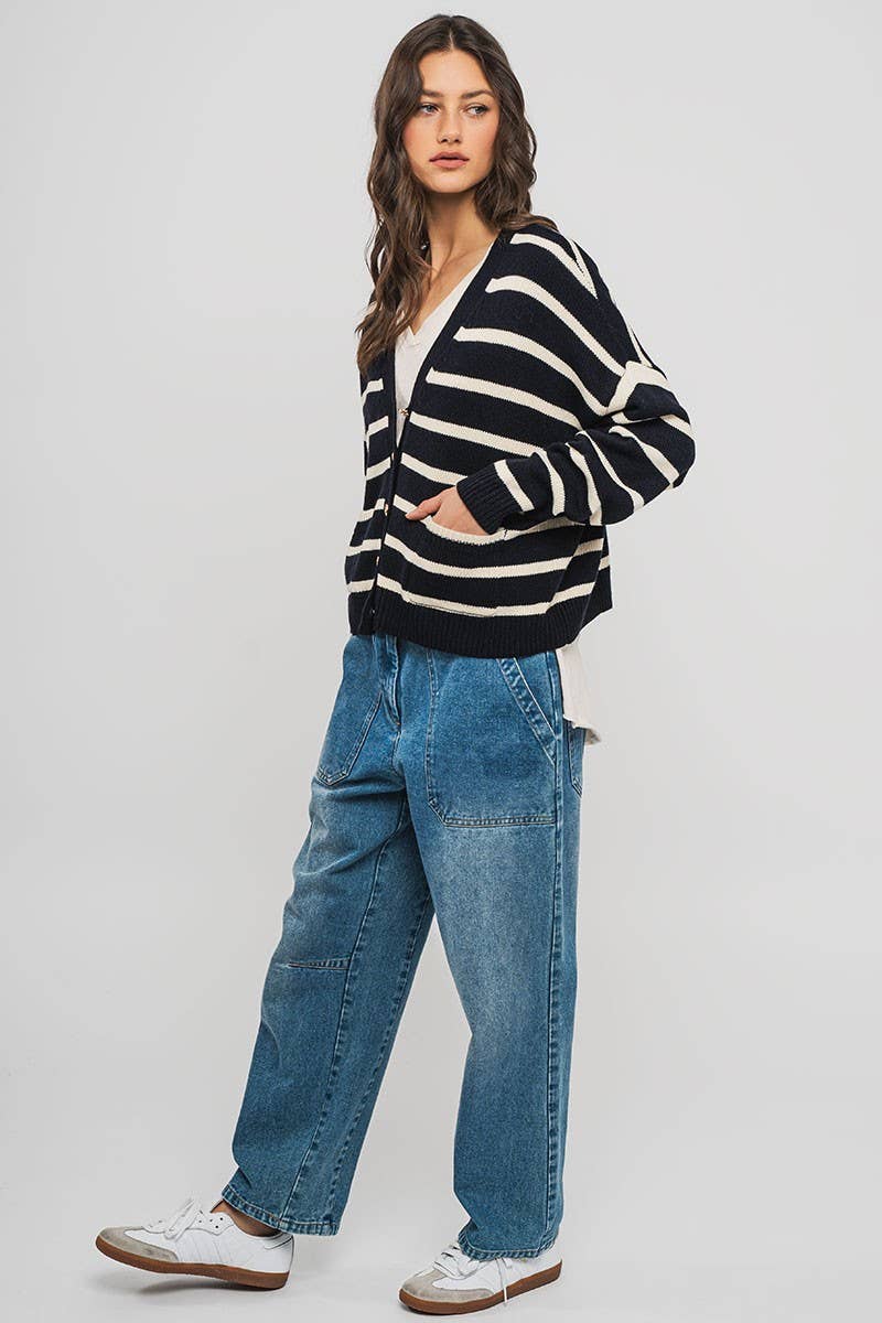 Urban Daizy Engineered Leg Wide Leg Denim Jeans Denim-Blue Lounge Sweatpants/Joggers - Women's (TNDN0284-Denim-Blue) ��� alternate 