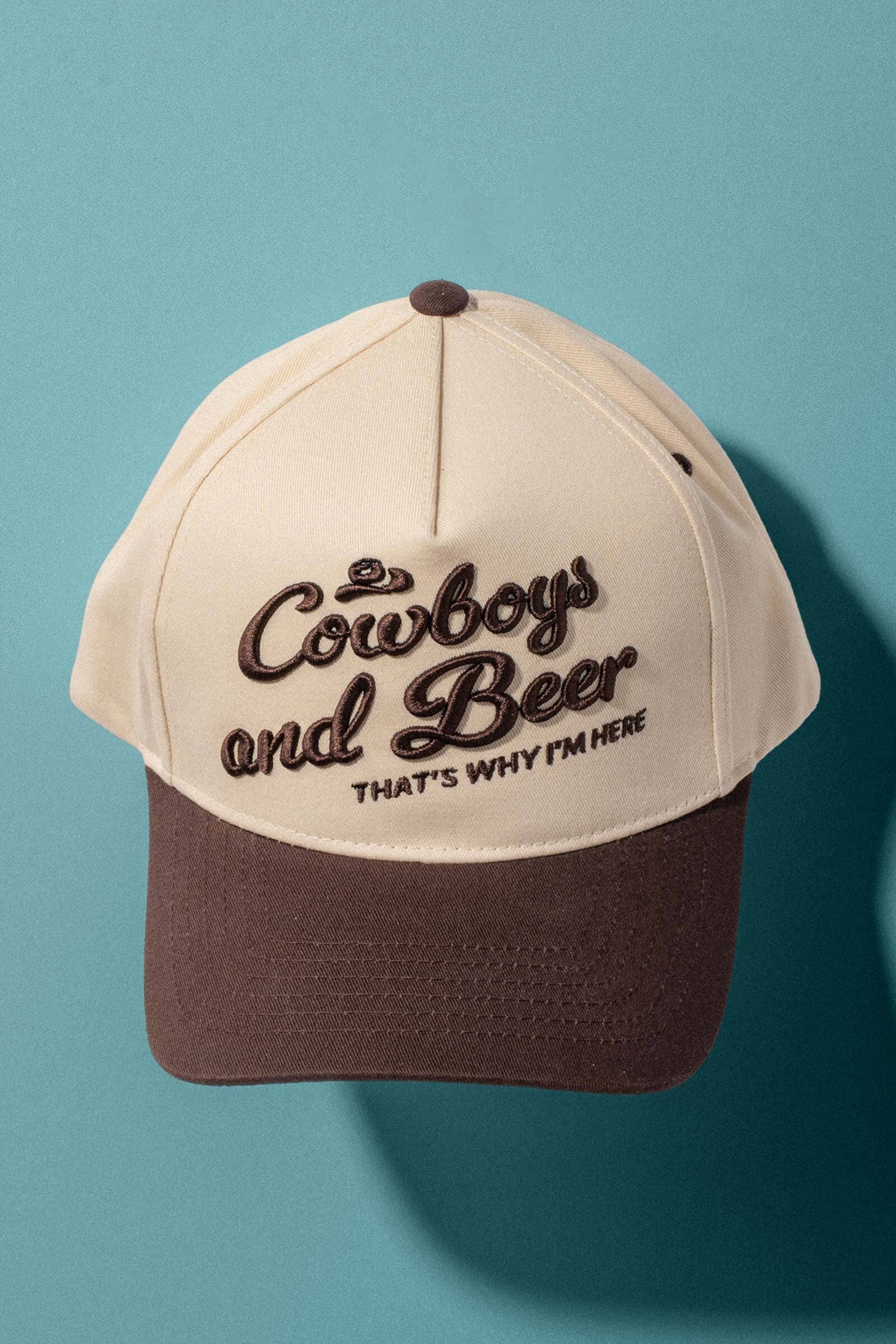 Cowboys and Beer Embroidered Trucker Cap