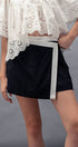 Urban Daizy Asymmetric Waistband Contrast Mini Skirt Black Skirt - Women's (UDZ-SK-00126) – alternate view 14
