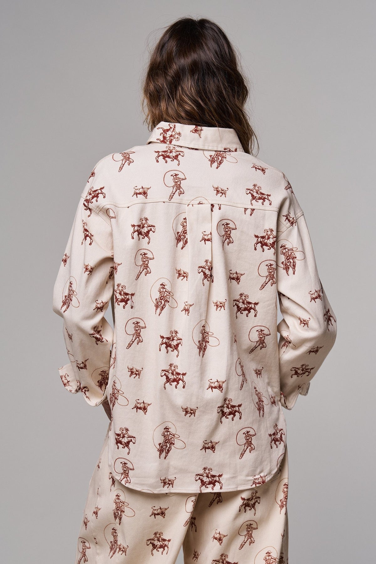 Rodeo Roundup Western Button-Up in IVORY - Women's Shackets | Urban Daizy