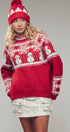 Graphic Fair Isle Wool Blend Sweater | wholesale knit sweater - women's | Urban Daizy