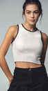 Urban Daizy Scalloped Ribbed Knit Crop Top Khaki Knit Top - Women's (UDZ-TP-00809) – alternate view 10