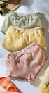 Urban Daizy Crinkle Stripe Shorts Lemon Shorts - Women's (UDZ-PT-00471)