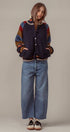 Urban Daizy Chunky Rib-Knit Faux Fur Lined Cardigan Navy Cardigan - Women's (UDZ-KN-00652) – alternate view 9