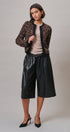 Vegan Leather Culotte Pant in BLACK - Women's Casual Pants | Urban Daizy