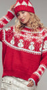 Graphic Fair Isle Wool Blend Sweater | wholesale knit sweater - women's | Urban Daizy