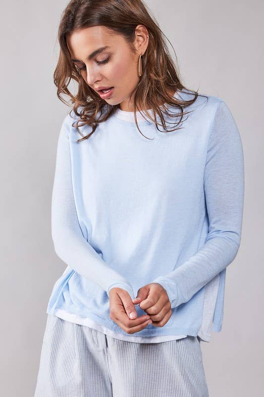 Urban Daizy Elegant Crew Neck Long Sleeve Relaxed Fit Casual Sweater Top Mocha Knit Top - Women's (UDZ-TP-00367) –…