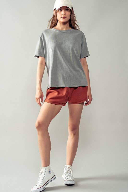 Urban Daizy Loose Fit Short Sleeve Cotton Casual Top Grey T-Shirt - Women's (UDZ-TP-00555) – alternate view 11