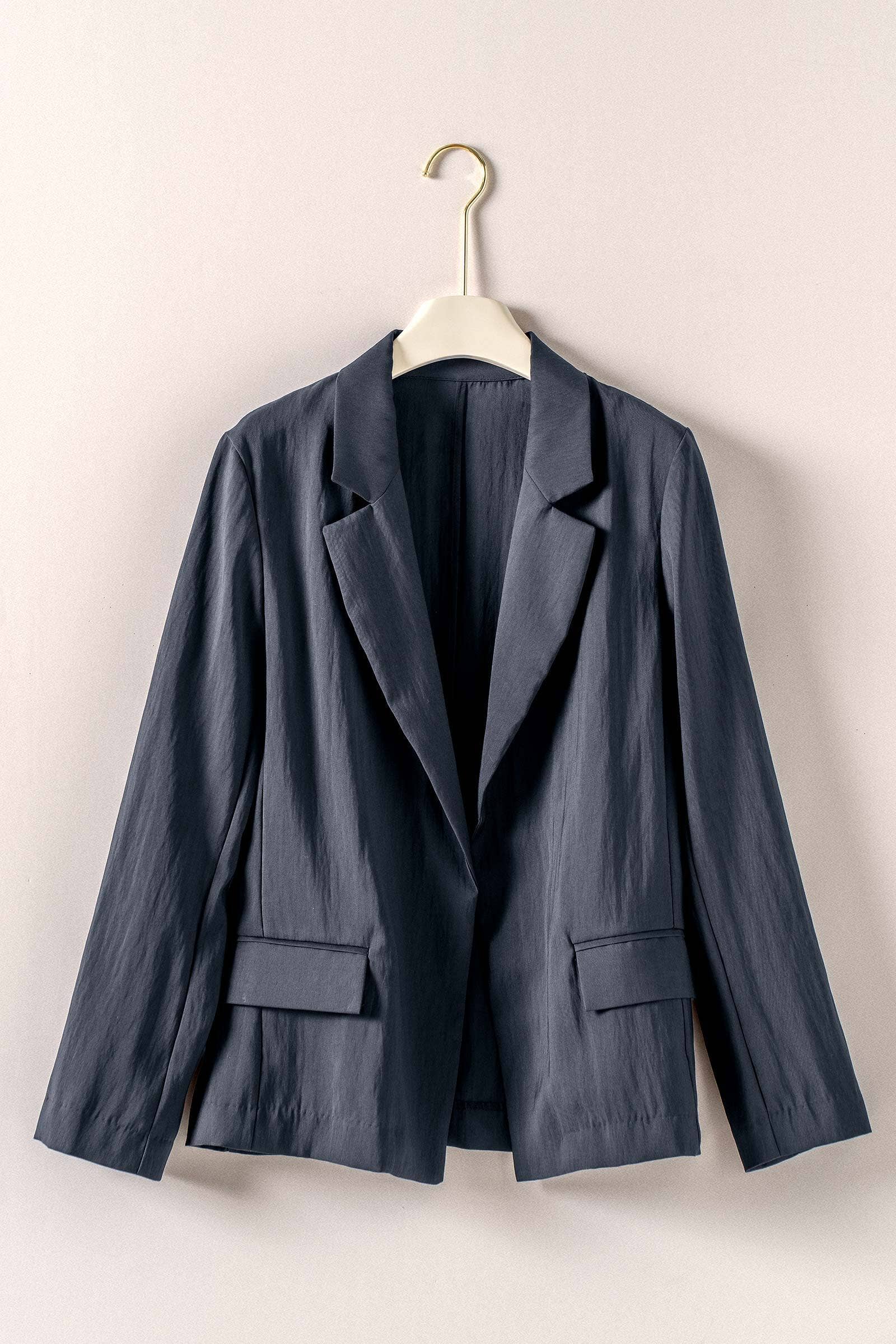 Relaxed Fit Open Front Blazer