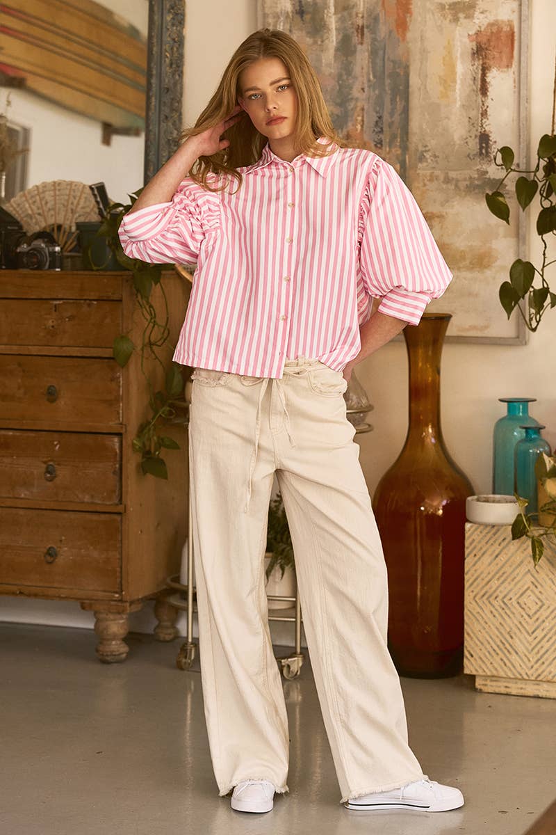 Western Boho Drop Waist Blouse