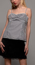 Urban Daizy Gingham Scallop Trim Cropped Tank Black Tank Top - Women's (UDZ-TP-01035) – alternate view 10
