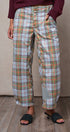 Plaid Barrel Pants Patchwork Western Boho Wide Trousers in GREY - Women's Casual Pants | Urban Daizy