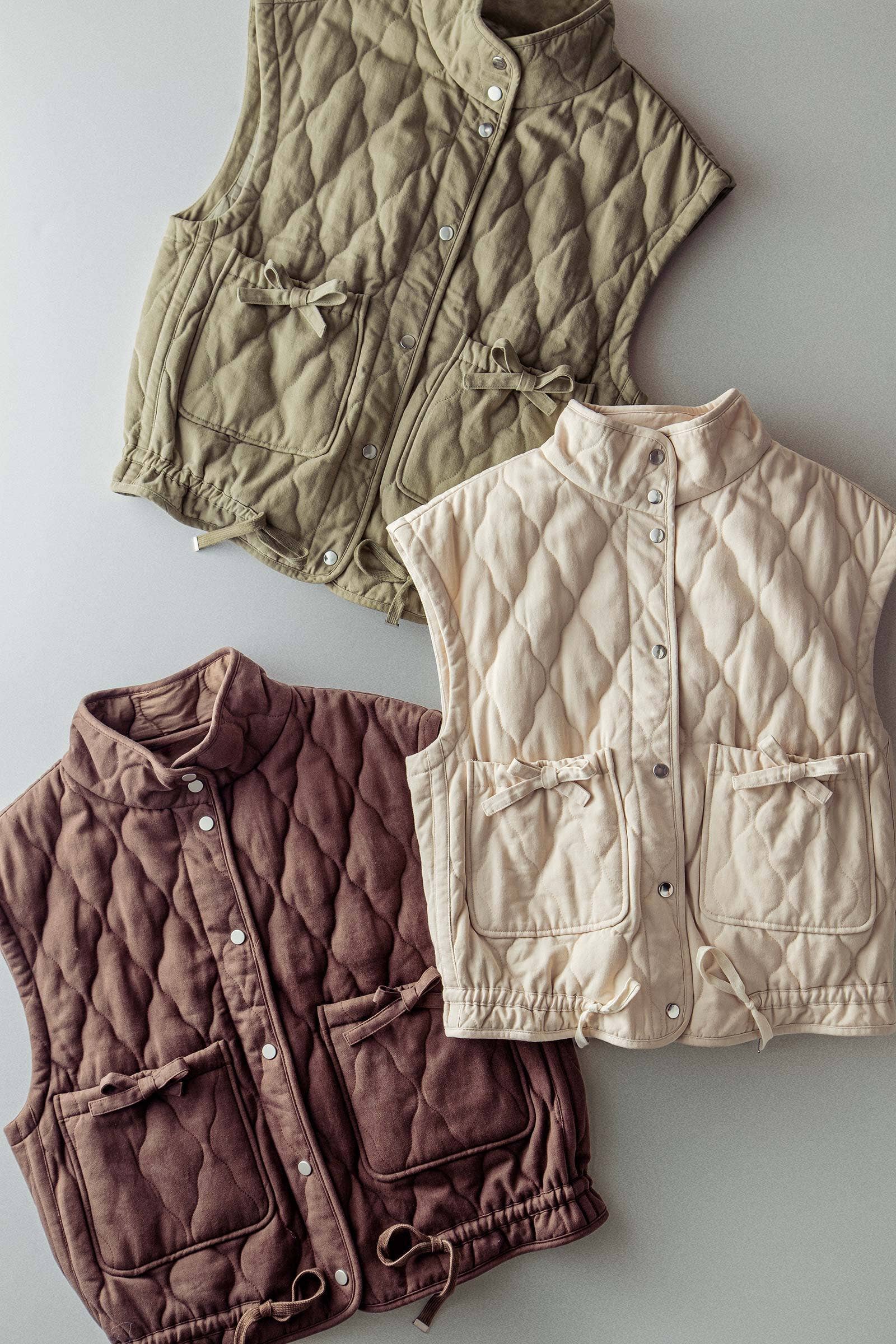 Vintage Washed Quilted Padded Vest