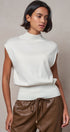 Uptown Mockneck Blouson Top in IVORY - Women's Sweaters | Urban Daizy
