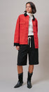 Oversized Utility Barn Jacket in RED - Women's Jackets & Blazers | Urban Daizy