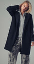 Scuba Topcoat with Detachable Hoodie in BLACK - Women's Coats | Urban Daizy