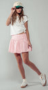 Urban Daizy Countryside Comfort Lined Mini Skirt Pink Skirt - Women's (UDZ-SK-00101) – alternate view 11
