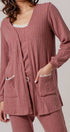 Urban Daizy Pointelle Knit Lace-Trim Pocket Cardigan Cocoa Cardigan - Women's (UDZ-KN-01037) – alternate view 14