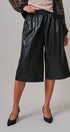 Vegan Leather Culotte Pant in BLACK - Women's Casual Pants | Urban Daizy