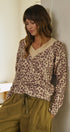 Leopard Print V-Neck Knit Sweater in LEOPARD - Women's Sweaters | Urban Daizy