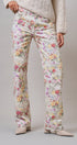 Floral Print Straight Leg Casual Pants in IVORY MULTI - Women's Casual Pants | Urban Daizy