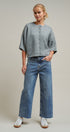 Wide Leg High Waist Denim Jeans in DENIM - Women's Straight Jeans | Urban Daizy