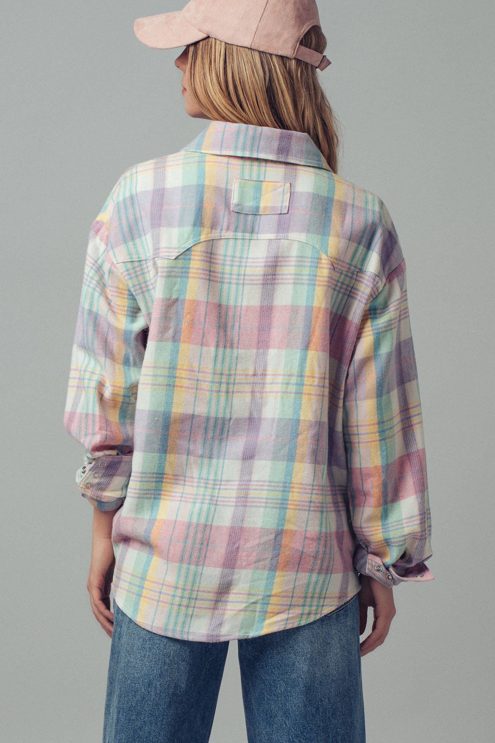 Plaid Snap-Front Western Shirt