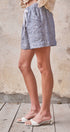 Urban Daizy Linen Drawstring Relaxed Shorts Blue-Stripe Shorts - Women's (TNPT0831-Blue-Stripe) – alternate view 4