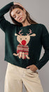 Urban Daizy Rudolph Reindeer Knit Crewneck Sweater Grey Knit Sweater - Women's (UDZ-KN-00538) – alternate view 9