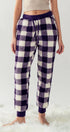 Urban Daizy Cozy Checkered Jogger Style Pajama Pants Ash-Blue Sleepwear Bottom - Women's (UDZ-PT-00127) – alternate view 4