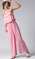 Urban Daizy Ruffled Bodice Wide Leg Jumpsuit Pink Jumpsuit - Women's (UDZ-JR-00021) – alternate view 22