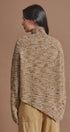 Chunky Knit Mock Neck Oversized Poncho Sweater in BROWN - Women's Sweaters | Urban Daizy