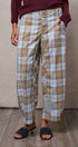 Plaid Barrel Pants Patchwork Western Boho Wide Trousers in GREY - Women's Casual Pants | Urban Daizy