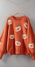 Urban Daizy Pumpkin Patch Balloon Sleeve Sweater Rust Knit Sweater - Women's (UDZ-TP-00814) – alternate view 10