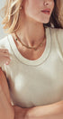 Beaded Neckline Rib Tank in OATMEAL - Women's Tops | Urban Daizy