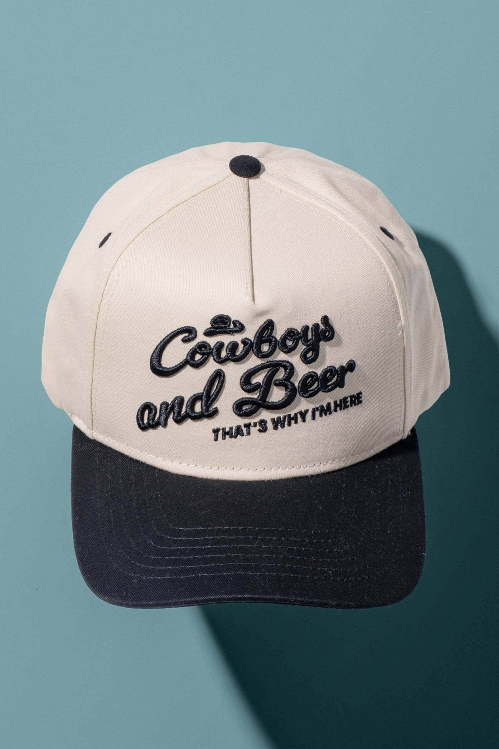 Cowboys and Beer Embroidered Trucker Cap