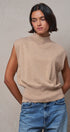 Uptown Mockneck Blouson Top in MOCHA - Women's Sweaters | Urban Daizy