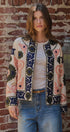 Suzani Embroidered Cotton Jacket with Floral Scroll in CREAM - Women's Jackets & Blazers | Urban Daizy