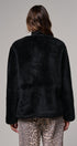 Cozy Boxy Shearling Jacket with Suede Pockets in BLACK - Women's Jackets & Blazers | Urban Daizy