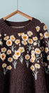 Urban Daizy Daisy Embossed 3D Floral Knit Sweater Brown Knit Sweater - Women's (UDZ-KN-00653) – alternate view 19