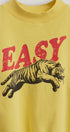 Easy Tiger Graphic Mock Neck Sweatshirt Brushed French Terry in YELLOW - Women's Sweatshirts & Hoodies | Urban Daizy