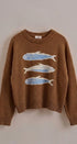 Seaside Sardine Oversized Summer Knit Sweater in BROWN - Women's Sweaters | Urban Daizy