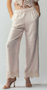 Urban Daizy Embroidered Eyelet Flutter Sleeve Top and Wide Leg Pants Natural Top & Pant Set (NOT Loungewear) - Women's (UDZ-PT-00354) – alternate view 5