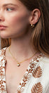 Urban Daizy 14K Gold Plated Stainless Steel Puff Heart Chain Necklace Yellow-Gold Pendant/Charm Necklace (UDZ-JW-00001) – alternate view 2