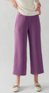 Urban Daizy Wide Leg French Terry Crop Pants Deep-Lavender Pants - Women's (UDZ-PT-00100)