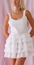 Urban Daizy Tiered Lace Corset Bodice Detail Mini Dress Ivory Dress - Women's (UDZ-DR-00381) – alternate view 5