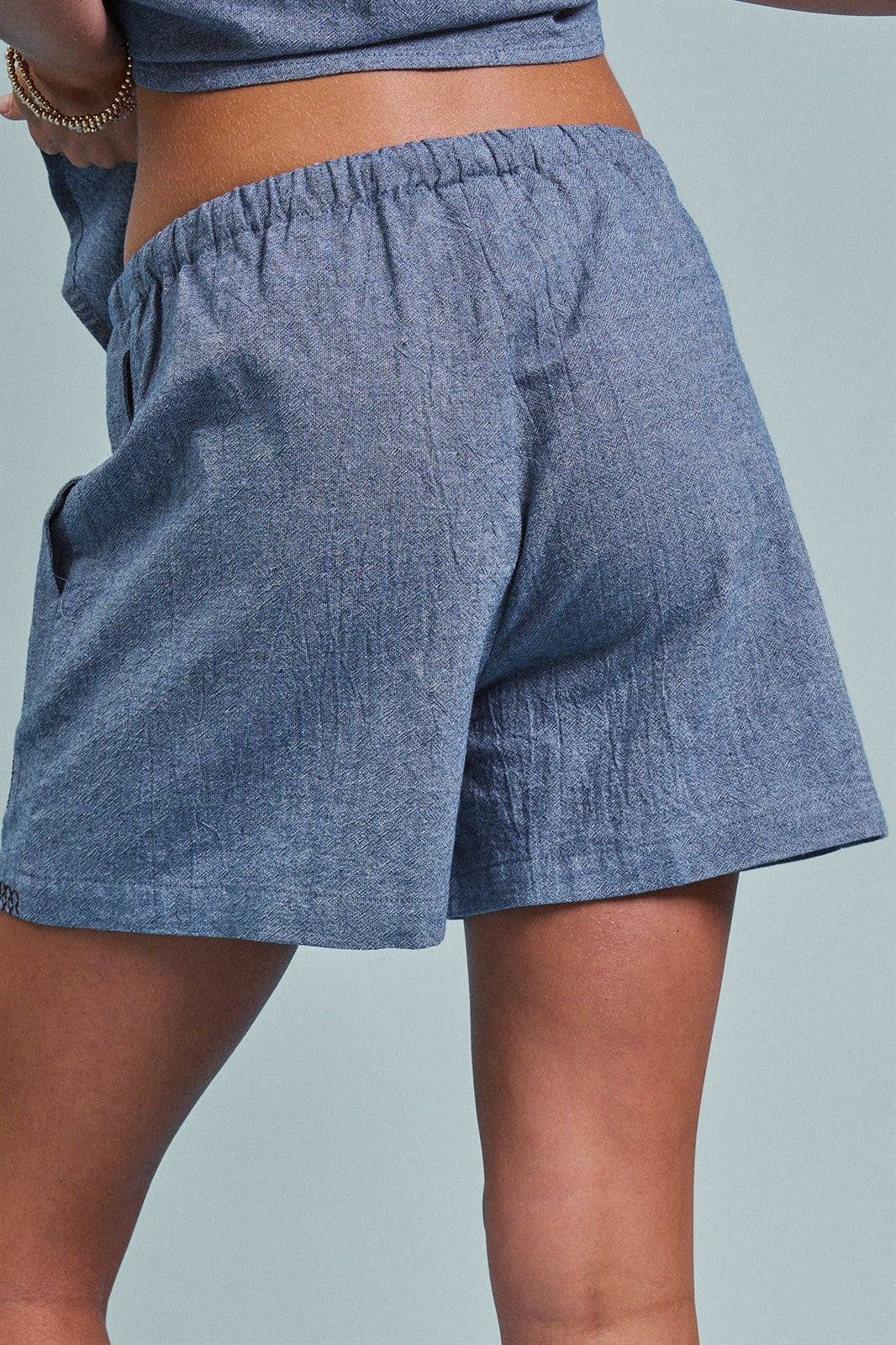 Urban Daizy Sweet Cowgirl Boot Stitch Embroidered Shorts Blue Shorts - Women's (UDZ-PT-00500-Blue) – alternate view 8