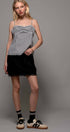 Urban Daizy Gingham Scallop Trim Cropped Tank Black Tank Top - Women's (UDZ-TP-01035) – alternate view 13